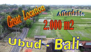 Exotic Sukawati Ubud BALI 2,000 m2 LAND for SALE TJUB861